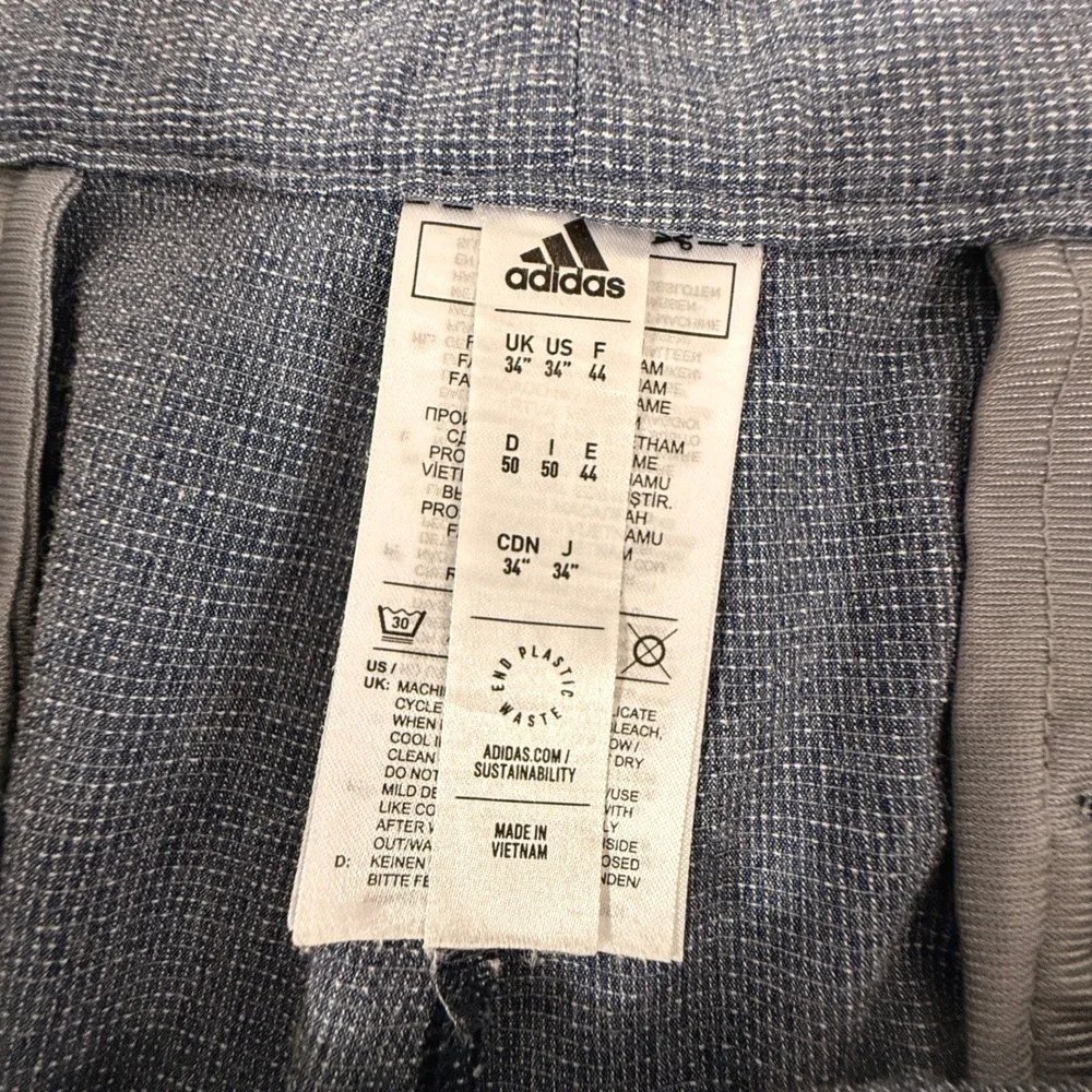 (Lot of 2) Adidas Golf Shorts Mens 34 Pre-Owned Grey/Blue Textured Performance